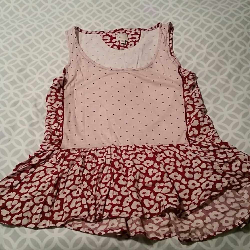 Postmark for Anthropologie Petalled Peplum Tank